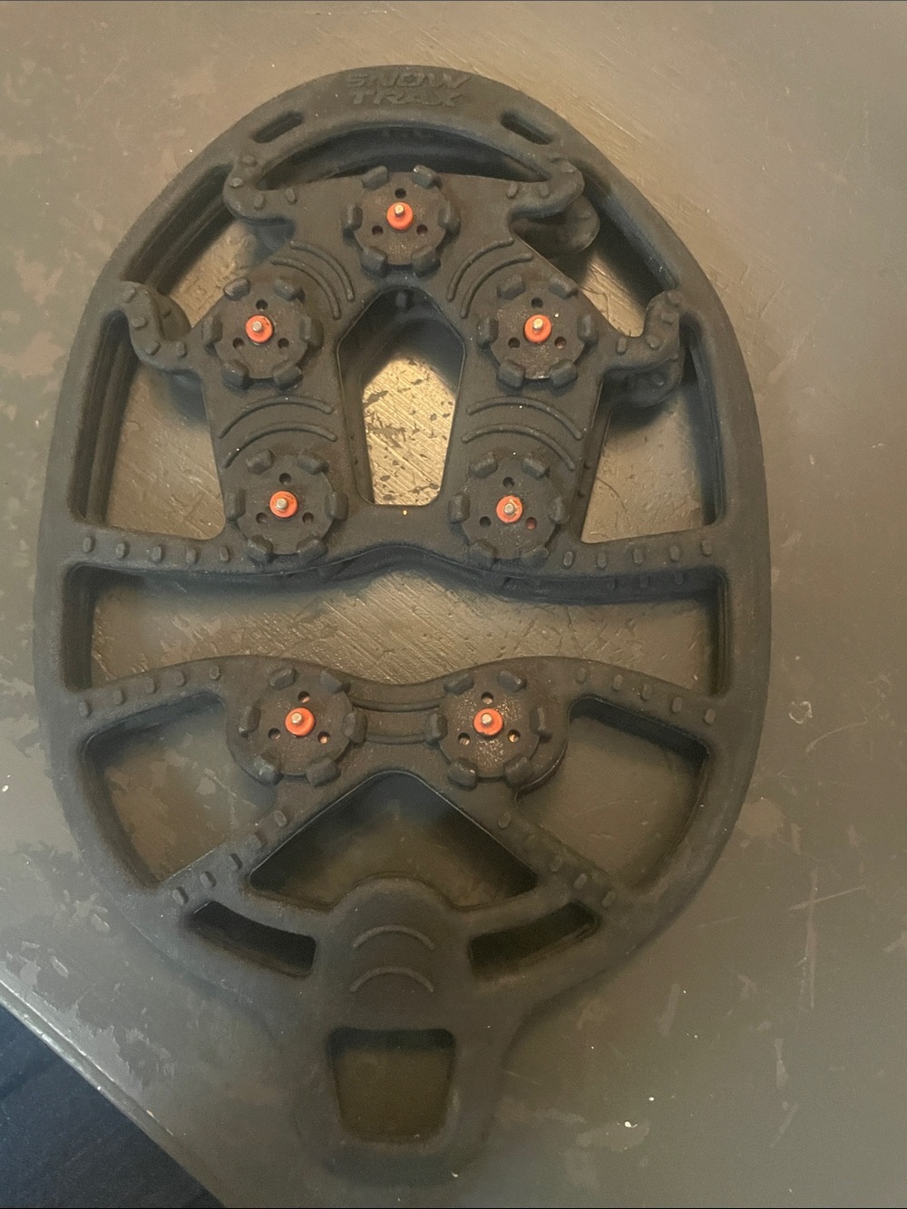 Snow trax used Black Ice Traction Cleats with rec Studs small medium women/boys